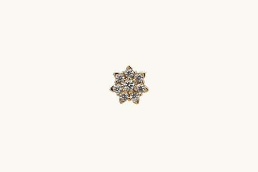White Sapphire Snowflake Earrings