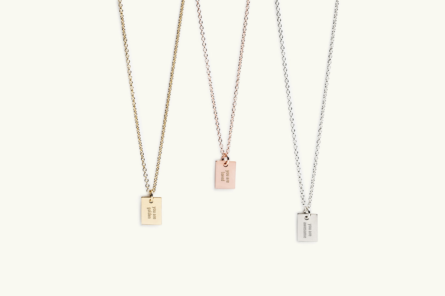 Say Anything Message Charm Necklace