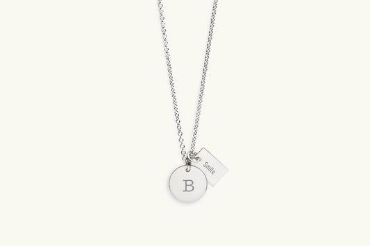 West Village Two Silver Charm Necklace