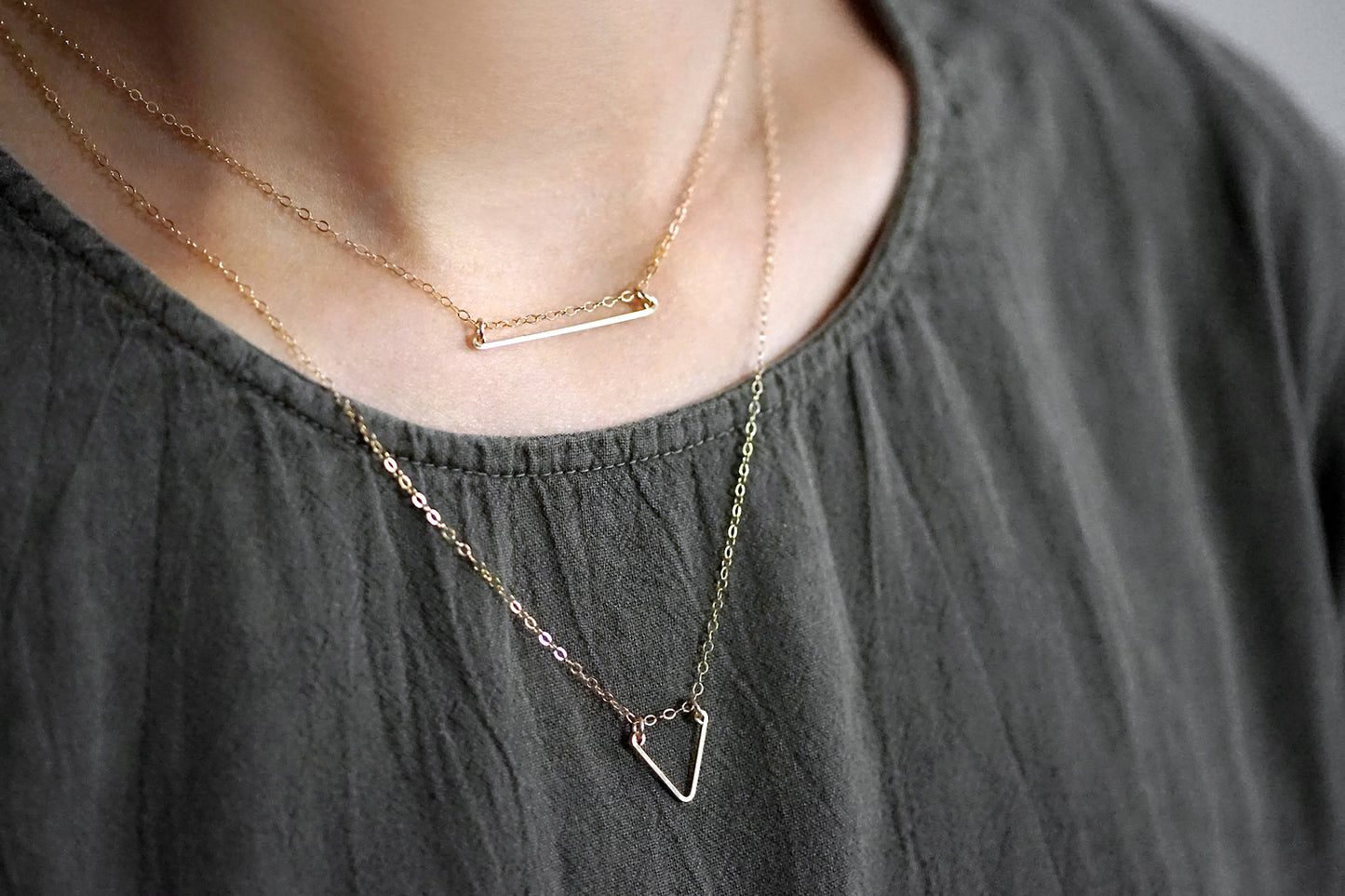 You Are A Gem Open Triangle Necklace