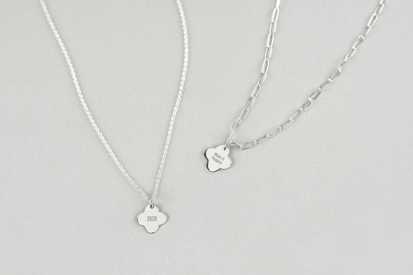 Lucky Clover Message Necklace