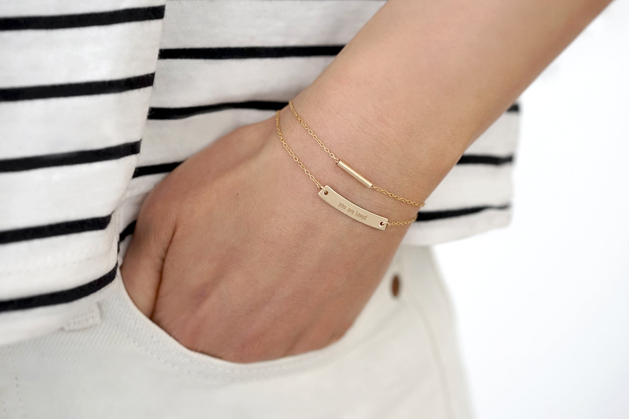 Double Box Shimmer Chain Bracelet – POPPY FINCH U.S.