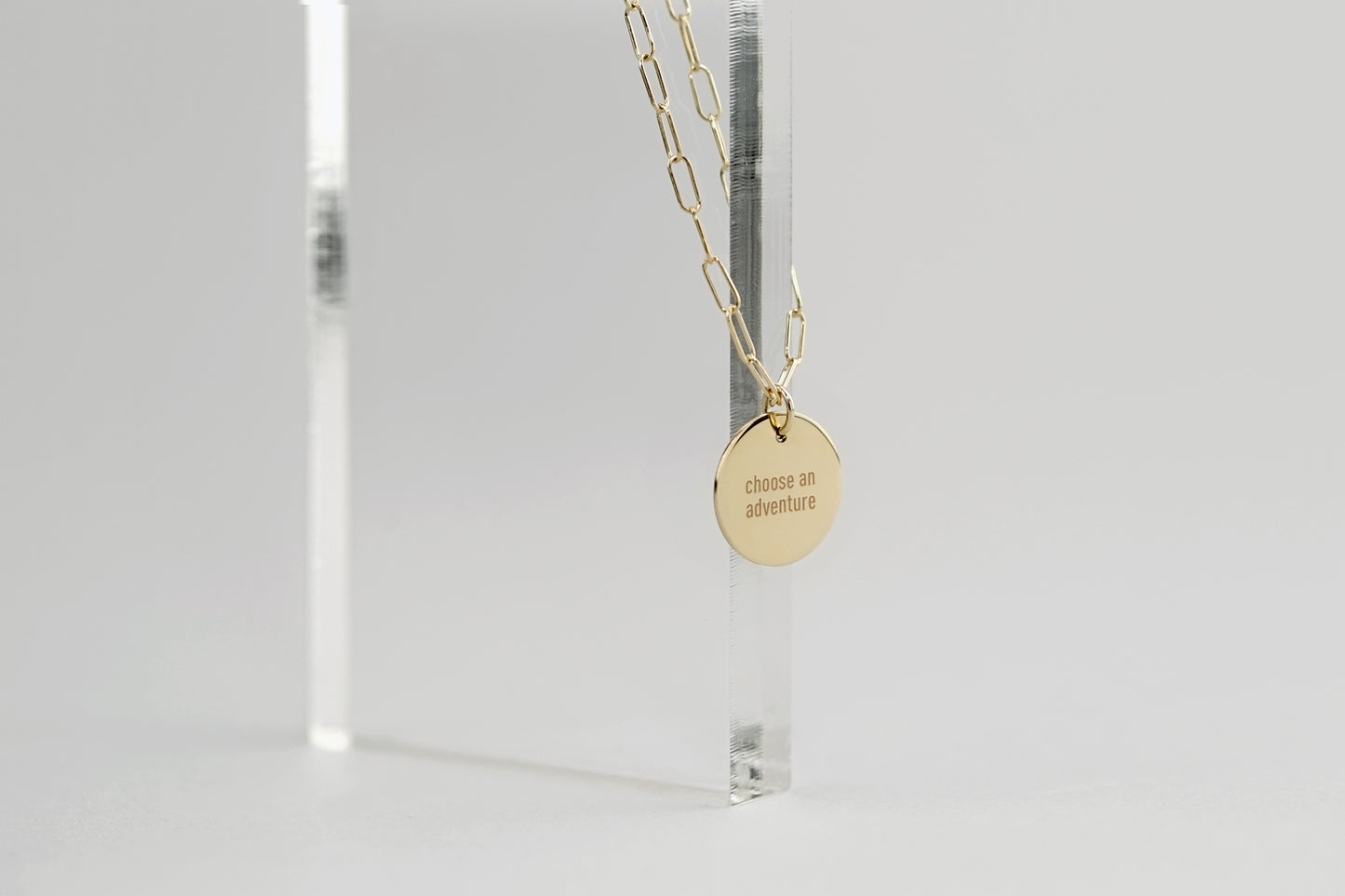 Note To Self Message Link Necklace