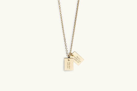 Say Anything Double Charm Necklace