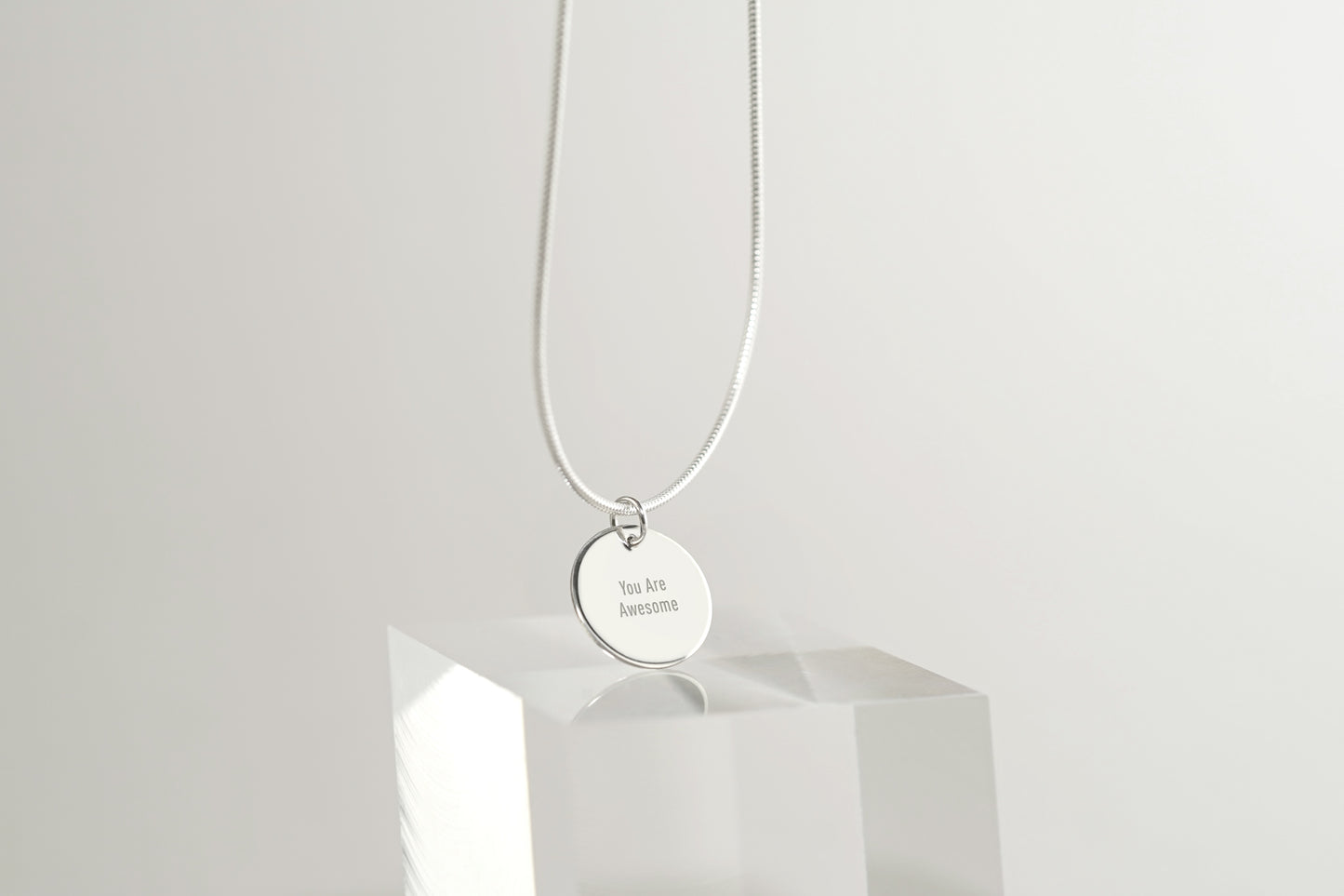Stella Silver Disc Charm Necklace