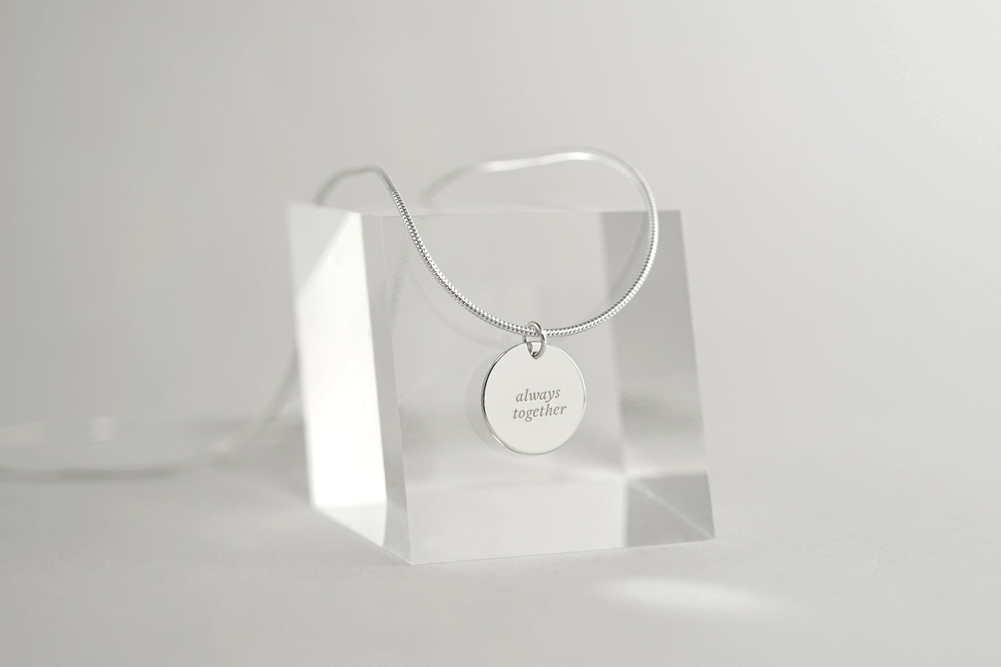 Stella Silver Disc Charm Necklace