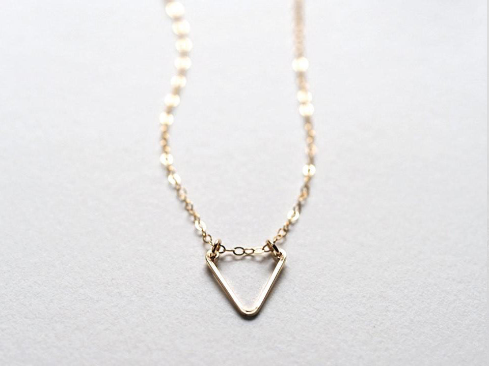 You Are A Gem Open Triangle Necklace